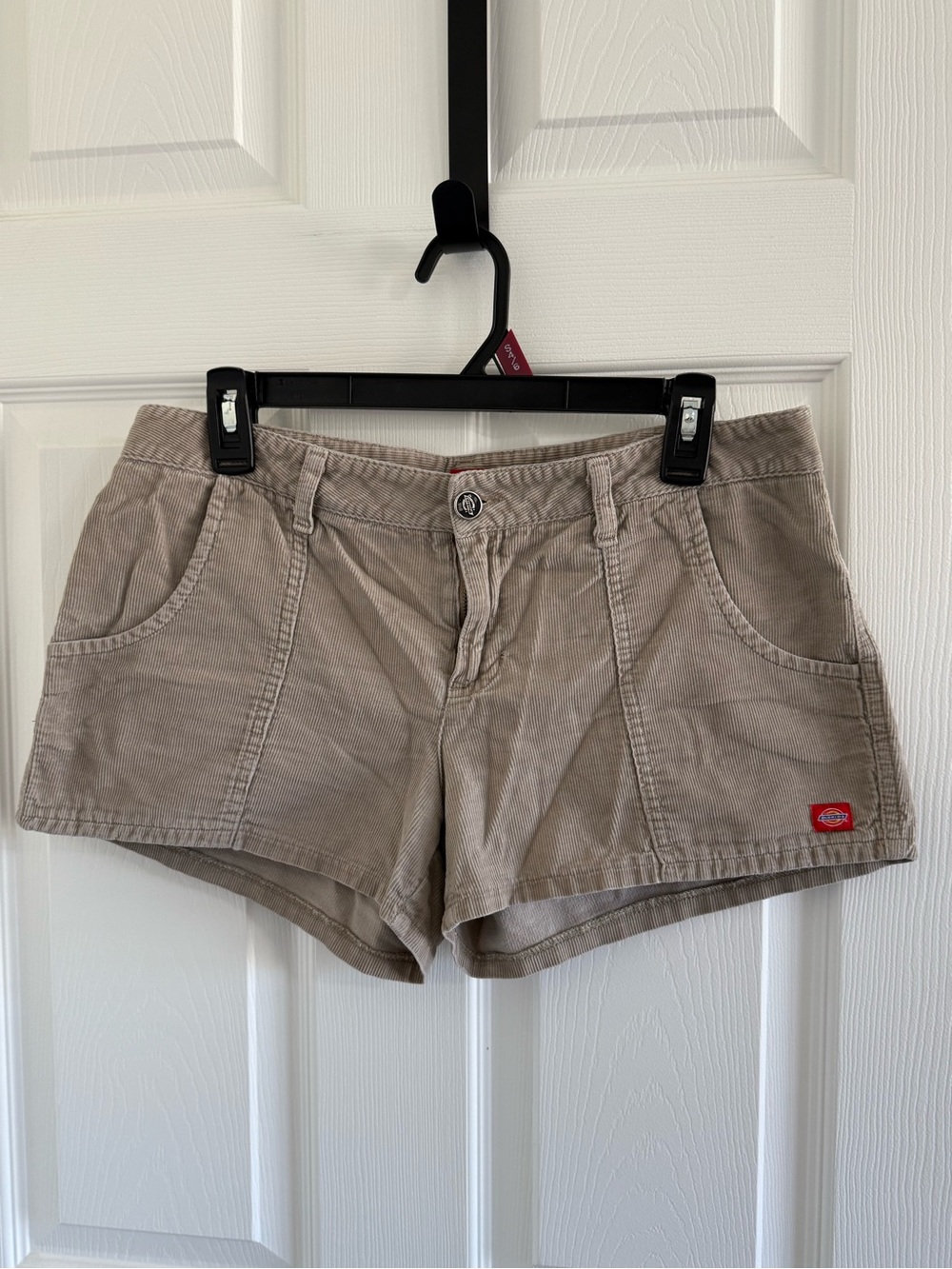 Dickies Women's Light Tan Corduroy Cargo Shorts